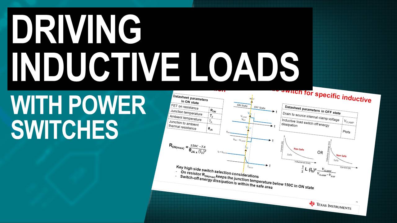 Driving inductive loads with power switches 비디오 TI