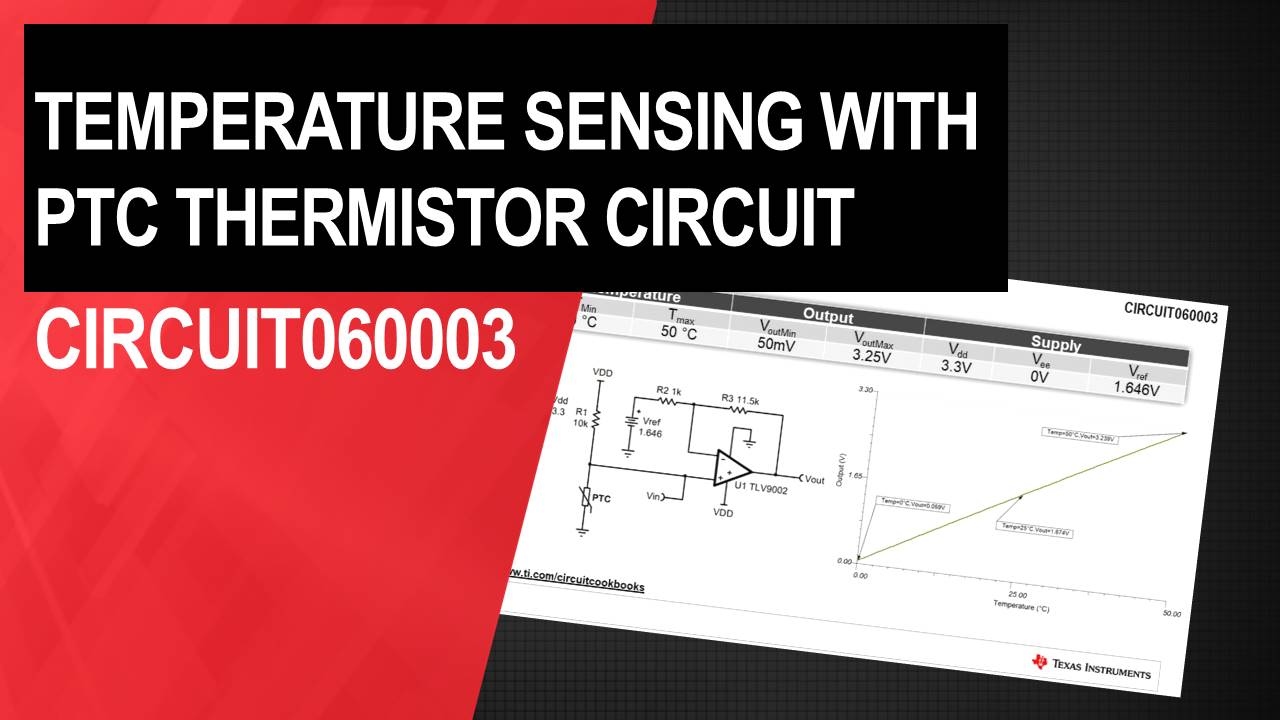 Temperature Sensing With Ptc Thermistor Circuit Ti