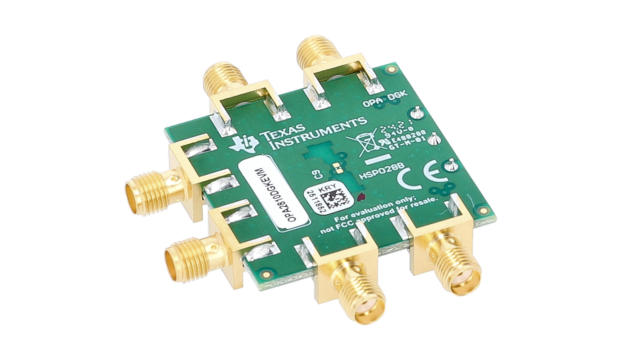 OPA2810DGKEVM OPA2810 FET-input, Voltage-feedback Operational Amplifier Evaluation Module angled board image