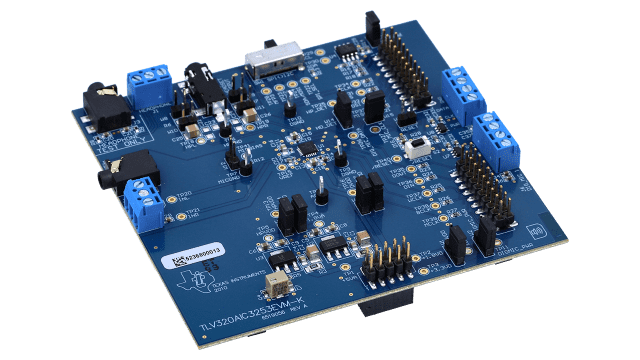 TLV320AIC3253EVM-K TLV320AIC3253EVM-K 評価モジュール angled board image