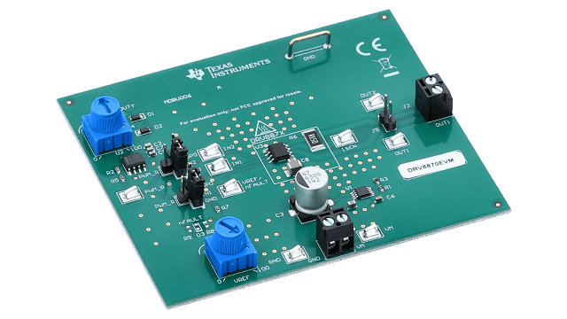 DRV8870EVM DRV8870 H-Bridge PWM Motor Driver Evaluation Module angled board image