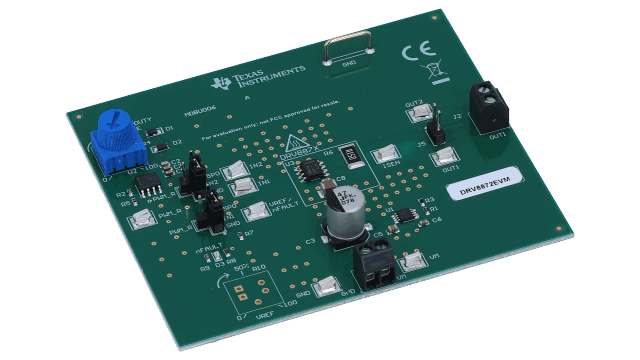 DRV8872EVM DRV8872 H-Bridge PWM Motor Driver Evaluation Module angled board image