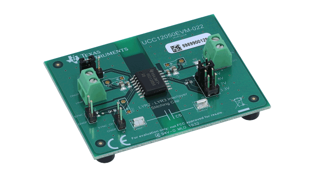 UCC12050EVM-022 UCC12050DVE isolated DC-DC converter evaluation module angled board image
