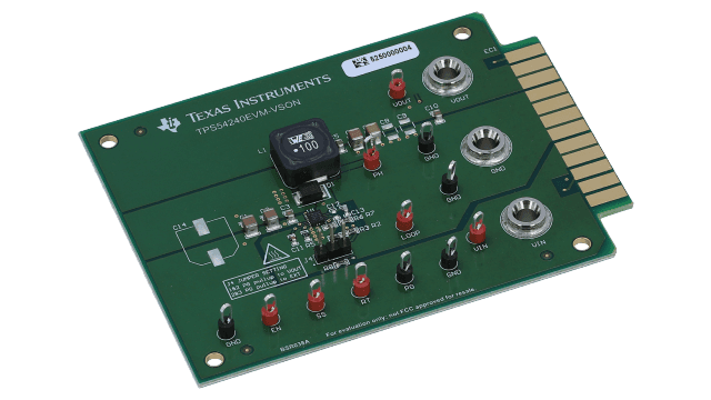 TPS54240EVM-VSON Step-down converter evaluation module angled board image