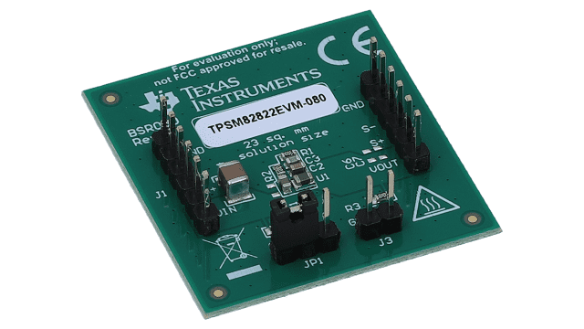 TPSM82822EVM-080 具有整合式電感器的 2-A 降壓轉換器評估模組 angled board image