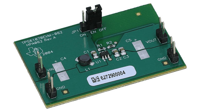 TPS61070EVM-062 TPS61070 Evaluation Module angled board image