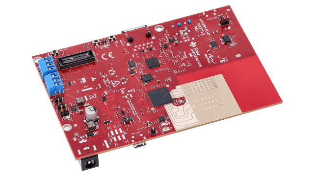 AWR2944EVM Módulo de evaluación AWR2944 para SoC de alto rendimiento de segunda generación de 76 GHz a 81 GHz para automoción angled board image