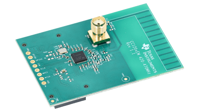 CC1200EMK-420-470 CC1200 Evaluation Module Kit 420-470 MHz angled board image