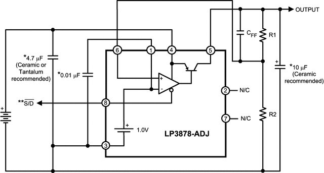 LP3878-ADJ data sheet, product information and support | TI.com