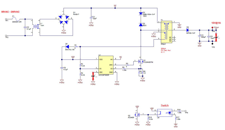 PMP20634 12V/12W PSR Flyback Reference Design | TI.com