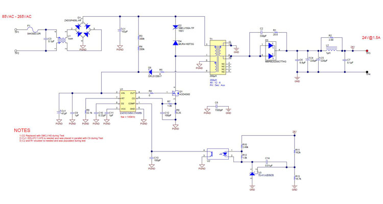 PMP20809 24V/36W Flyback Reference Design | TI.com