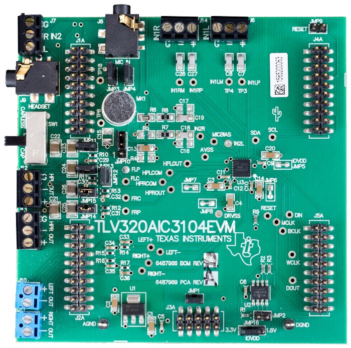 TLV320AIC3104EVM-K TLV320AIC3104 Evaluation Module and USB Motherboard ...