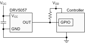 image of 线性霍尔效应传感器>DRV5057 