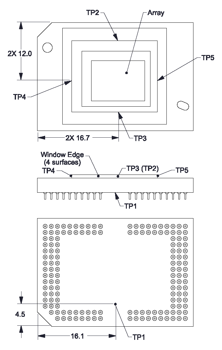 DLP5500 Thermal Test Point Location