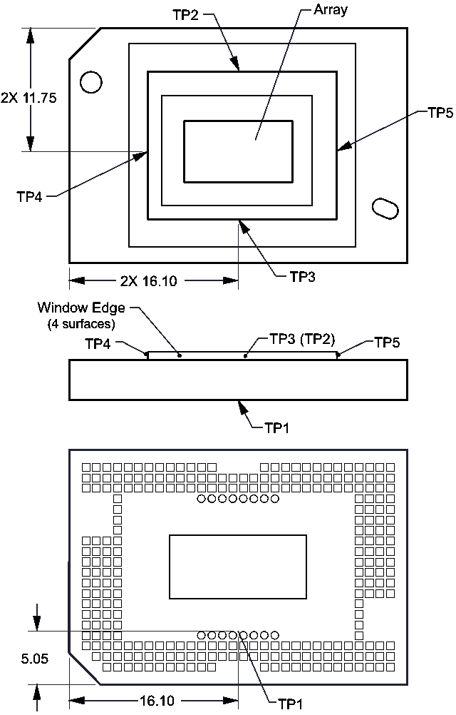 DLP470NE DMD Thermal Test Points