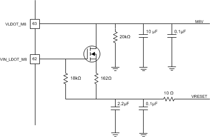 TPS99000S-Q1 Negative 8V LDO Circuit