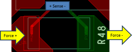 TPS99000S-Q1 Kelvin Sensing Layout