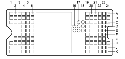 DLP4621-Q1 FQX Package 120-Pin LGA Bottom
          View