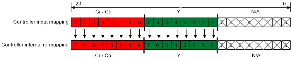 DLPC3421 16-Bit YCbCr-880 I/O Mapping