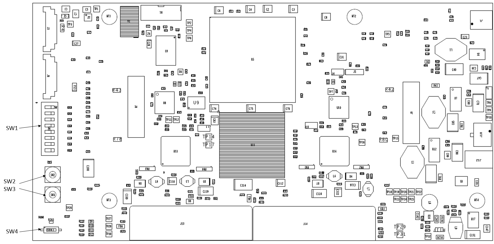 DLPLCRC410EVM, DLPLCR65NEVM, DLPLCR70EVM, DLPLCR70UVEVM, DLPLCR95EVM, DLPLCR95UVEVM DLPLCRC410EVM On-Board Switches