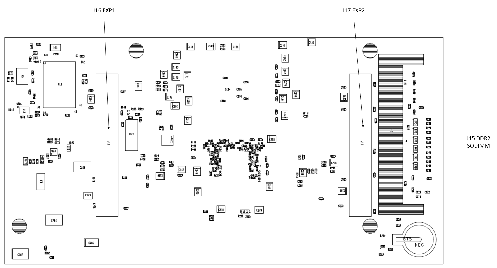 DLPLCRC410EVM, DLPLCR65NEVM, DLPLCR70EVM, DLPLCR70UVEVM, DLPLCR95EVM, DLPLCR95UVEVM DLPLCRC410EVM Controller
                    Connectors (Bottom View)