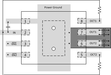 TPS2041B TPS2042B TPS2043B TPS2044B  TPS2051B TPS2052B TPS2053B TPS2054B Layout Recommendation