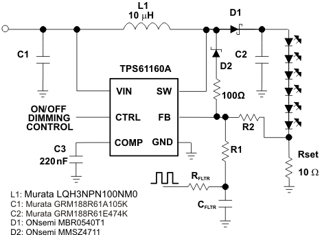 TPS61160A TPS61161A dim_dvr_lvs937.gif