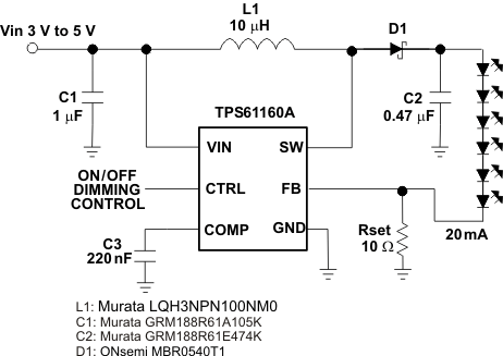 TPS61160A TPS61161A led_dvr_lvs937.gif