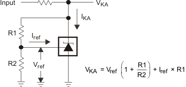 TL431 TL432 VKA > Vref のテスト回路