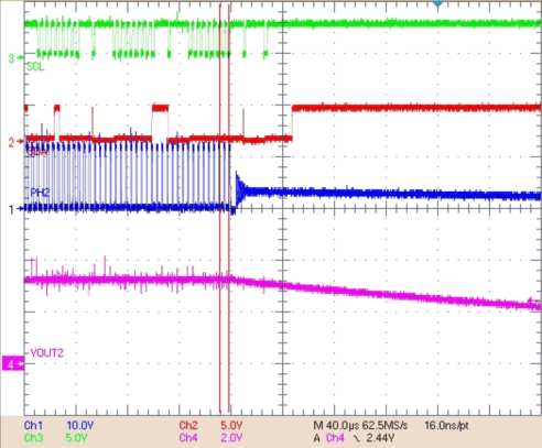 TPS43331-Q1 scope_buck2_off_delay_i2c_dt7p2us_lvsa38.gif