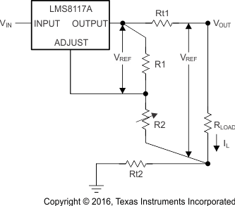 LMS8117A best_load_regulation_using_adj_output_reg_snos487.gif