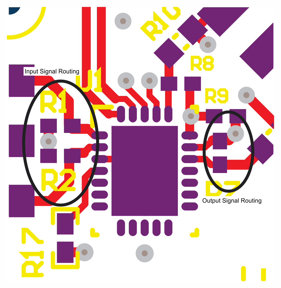 THS6212 THS6212EVM Top-Layer Example