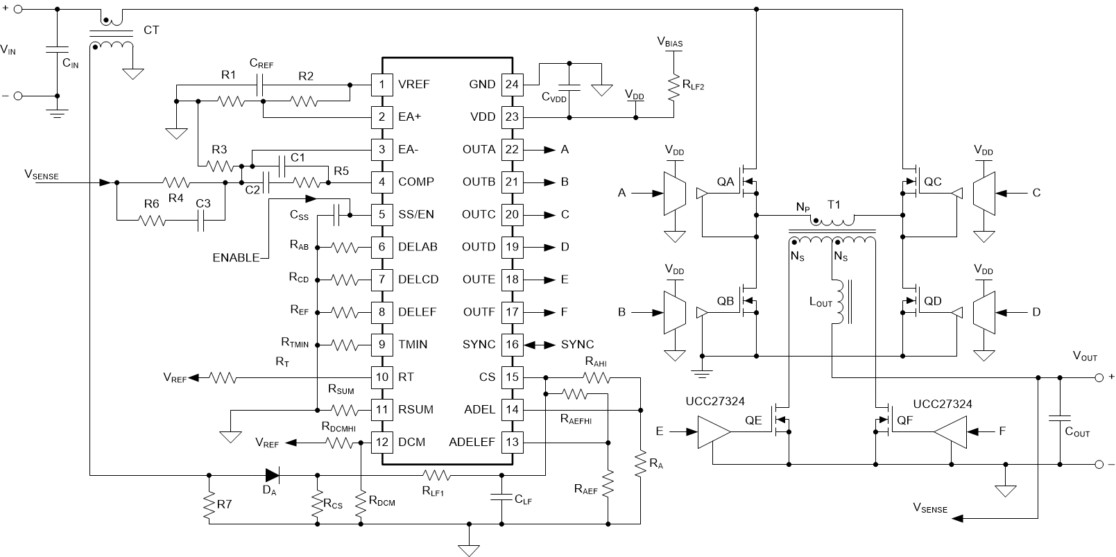 UCC28950-Q1 UCC28951-Q1  Typical
                    Application