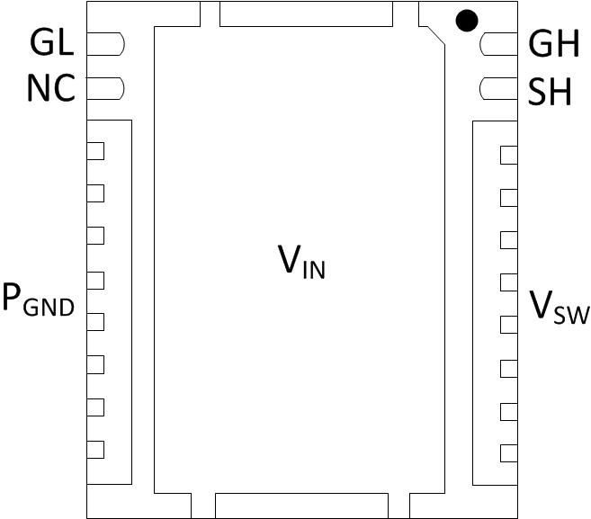 CSD88599Q5DC 底面図