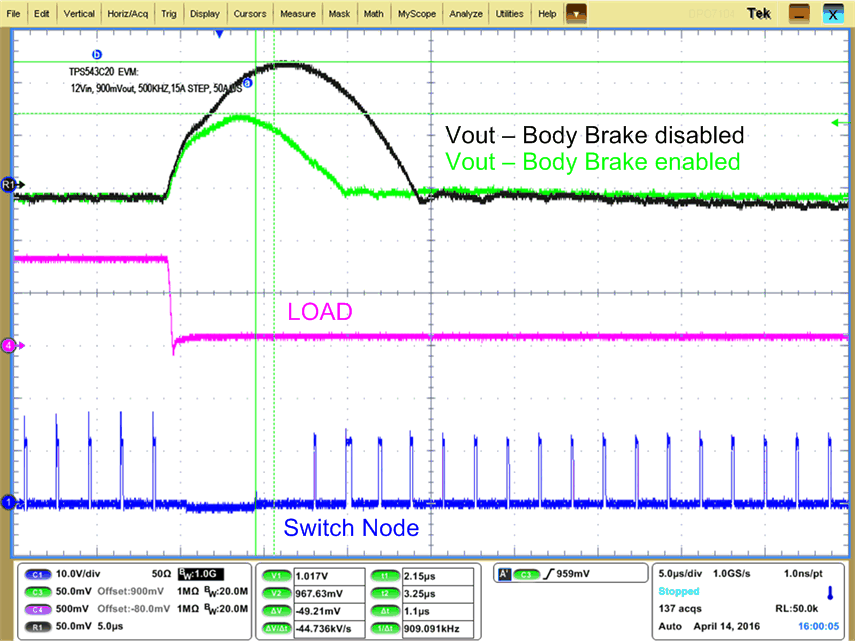 TPS543B20 overshoot_BB_disabled_enabled_slusc.gif