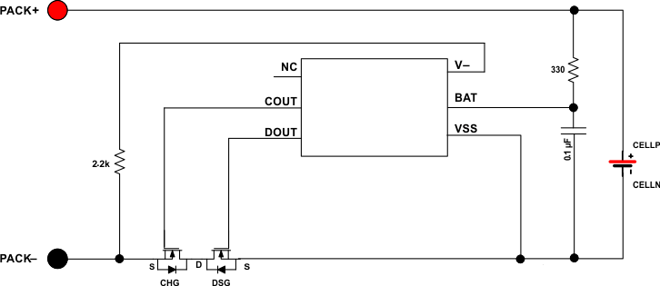 BQ2970 BQ2971 BQ2972 BQ2973 Typical Application Schematic, BQ2970