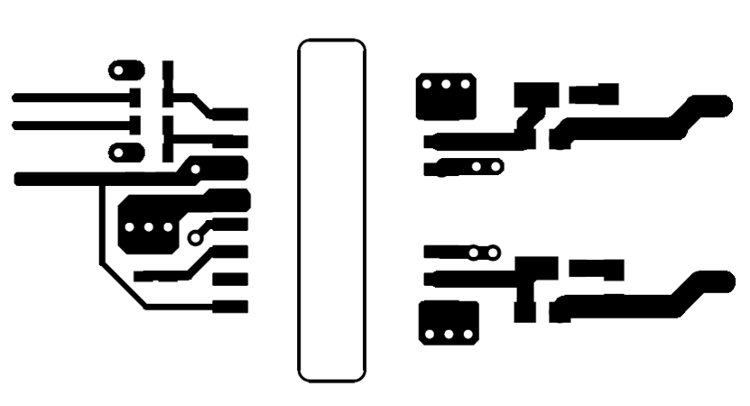 UCC21530-Q1 上層のパターンと銅箔