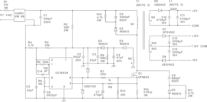 UC1842A-SP UC1844A-SP typ_app_flyback_lus872.gif