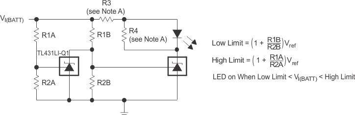 TL431LI-Q1 TL432LI-Q1 ai_voltage_monitor_slvsdq6.gif