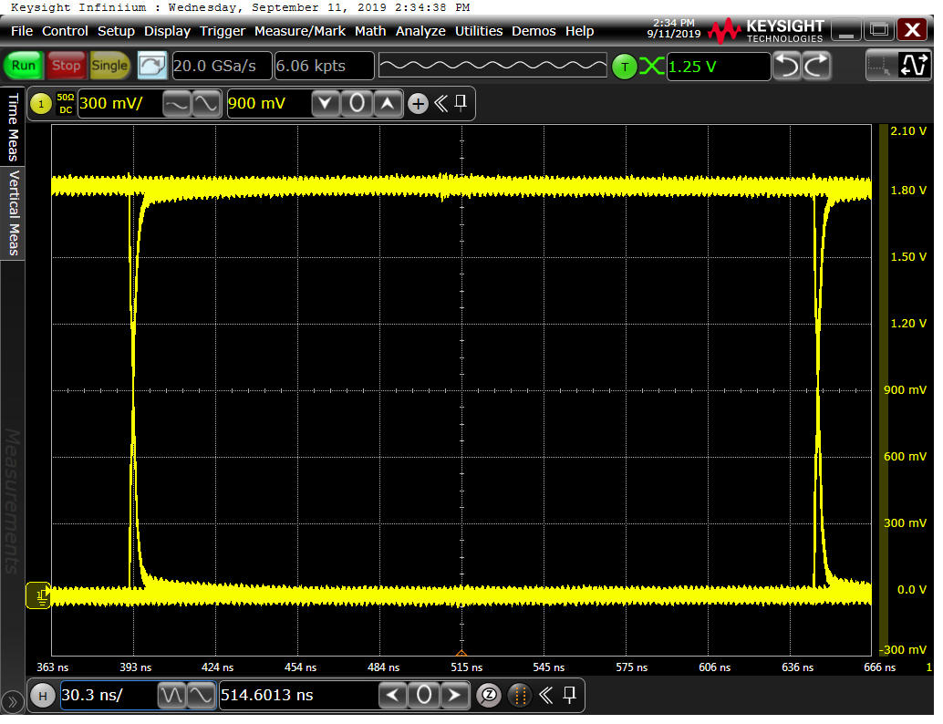 ISO7021 Eye
                        Diagram at 4Mbps PRBS 216 – 1, 1.8V and 25°C