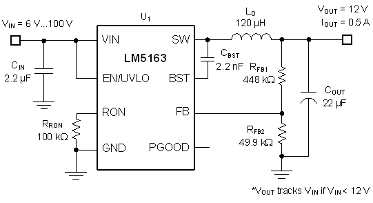 LM5163 代表的なアプリケーション