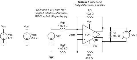 THS4541-Q1 Divide-by-10 Attenuator Application for the THS4541-Q1