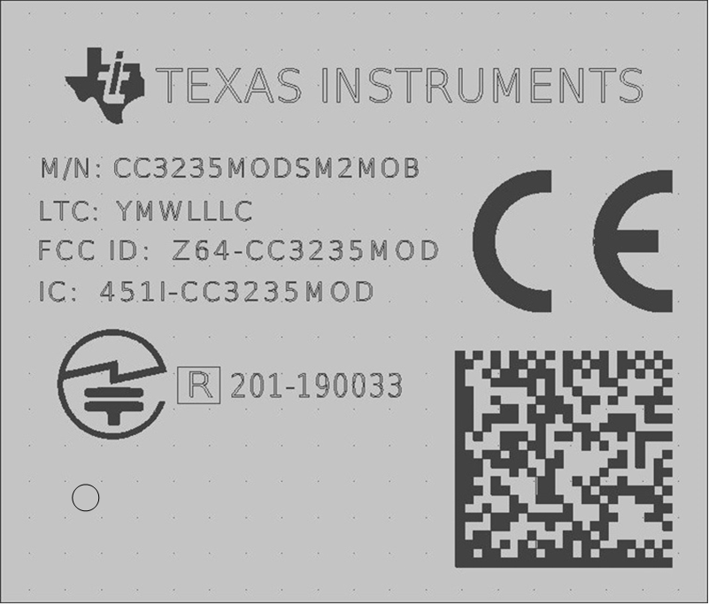 CC3235MODS CC3235MODSF CC3235MODAS CC3235MODASF CC3235MODS Module Marking