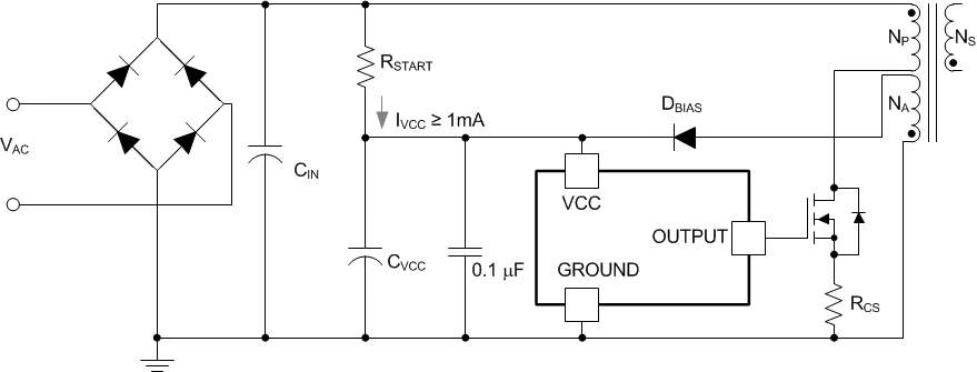 UC1842 UC2842 UC3842 UC1843 UC2843 UC3843 UC1844 UC2844 UC3844 UC1845 UC2845 UC3845 UCx84x への電力供給