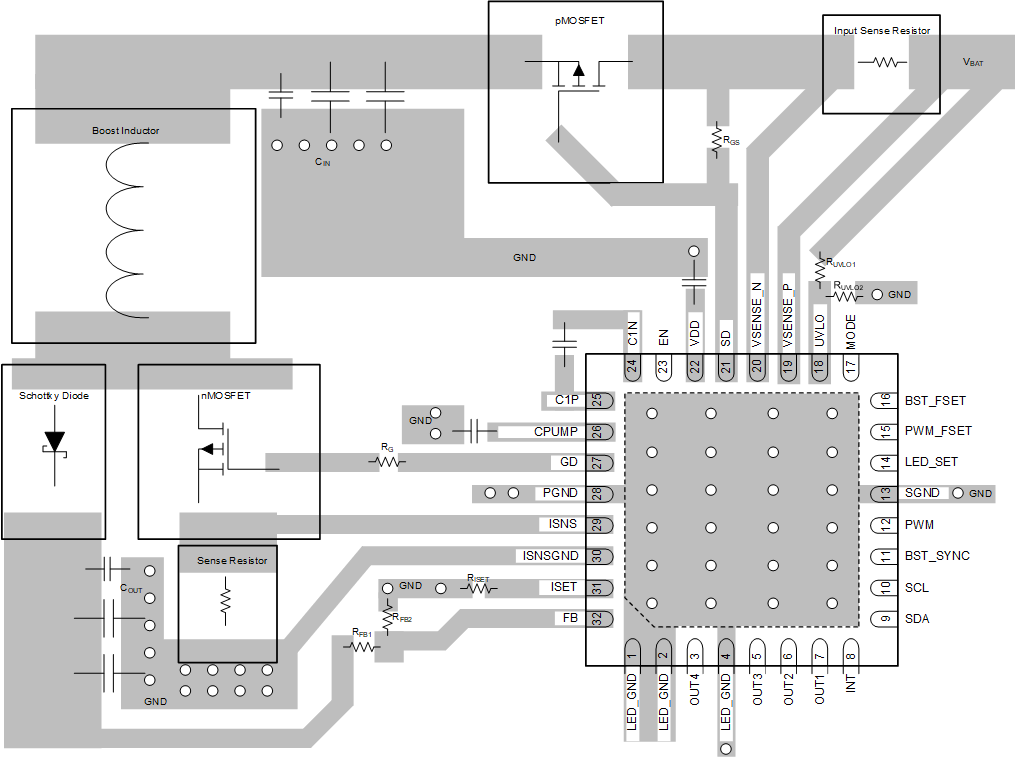 LP8864-Q1 LP8864-Q1 Layout Guidelines