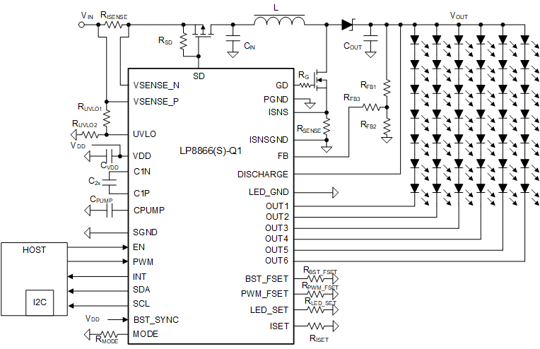 LP8866S-Q1 概略回路図