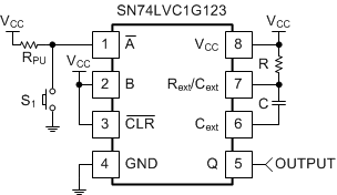 SN74LVC1G123 SN74LVC1G123 の代表的なアプリケーション