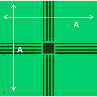 DRV8411 WQFN の PCB モデルの上層