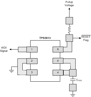 TPS3813 TPS3813xxx Layout Example