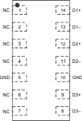 TPD1E05U06 TPD4E05U06 TPD6E05U06 RVZ Package 14-Pin USON (Top
                    View)